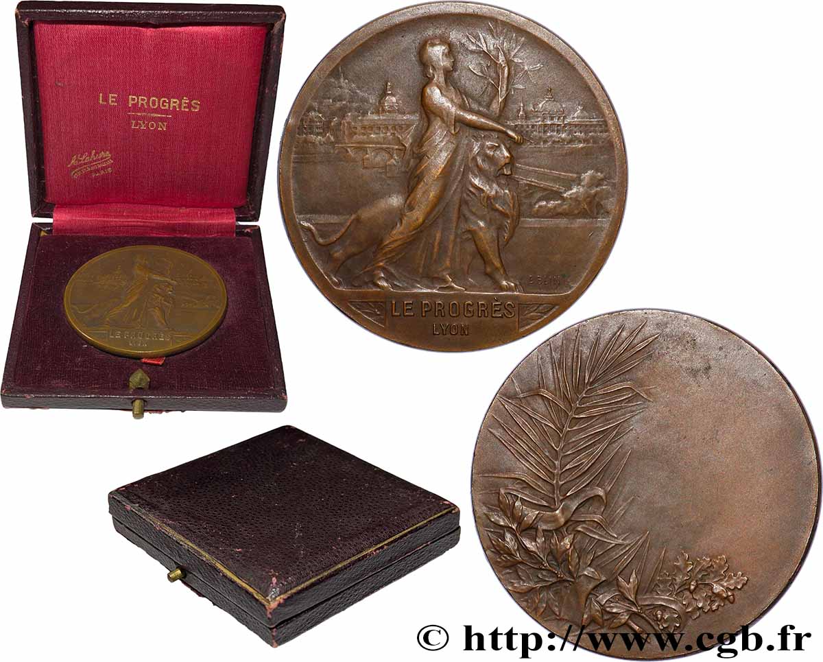 III REPUBLIC Médaille, Le Progrès AU