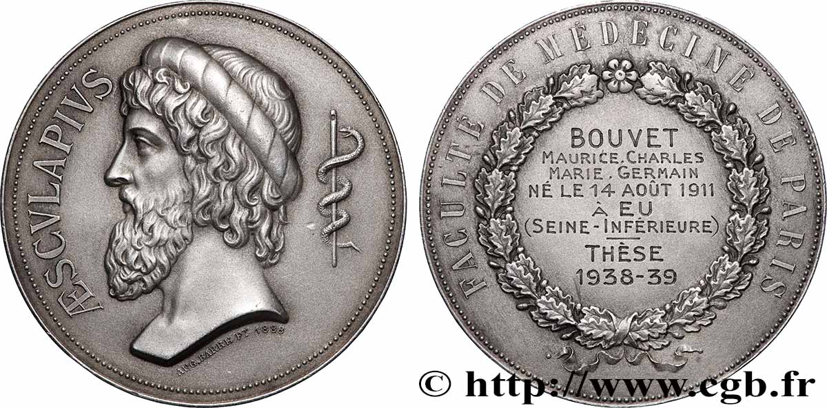 FACULTÉ DE MÉDECINE DE PARIS Médaille, Thèse de médecine SUP