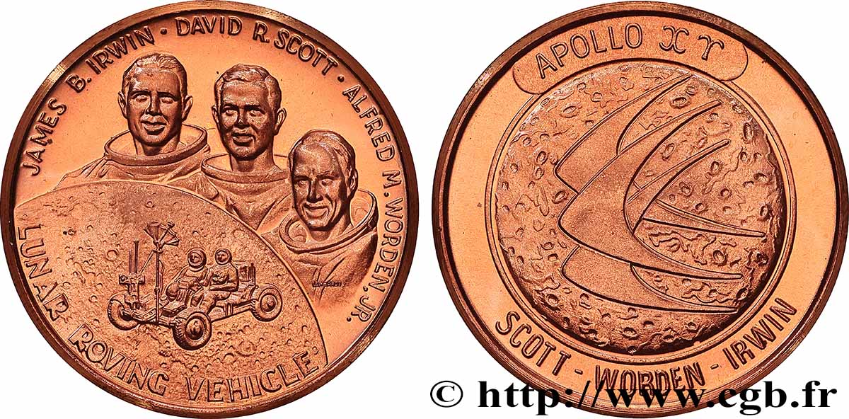 CANADA Médaille, Apollo 15 AU