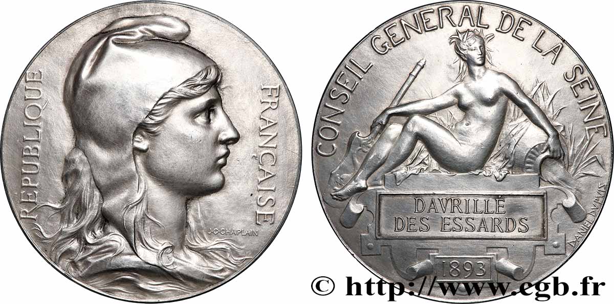 TERCERA REPUBLICA FRANCESA Médaille, Conseil général de la Seine MBC+