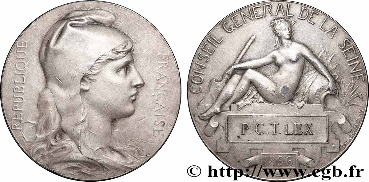 TROISIÈME RÉPUBLIQUE Médaille, Conseil général de la Seine TTB