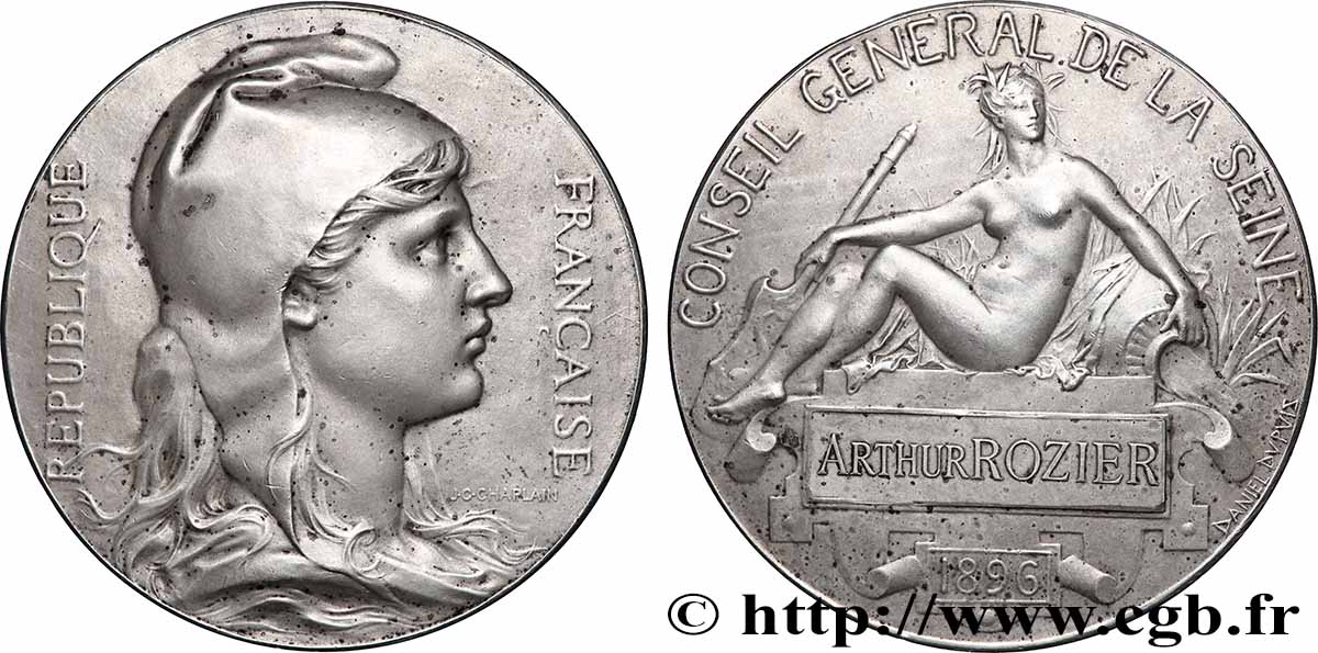 TERCERA REPUBLICA FRANCESA Médaille, Conseil général de la Seine MBC+