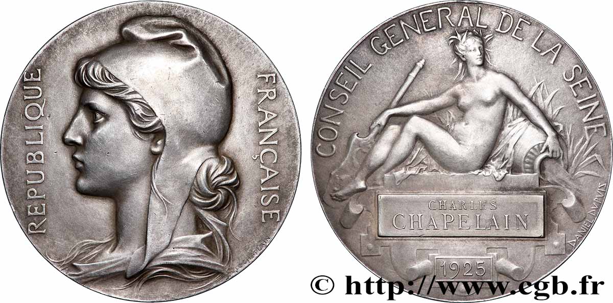 TROISIÈME RÉPUBLIQUE Médaille, Conseil général de la Seine TTB+/SUP