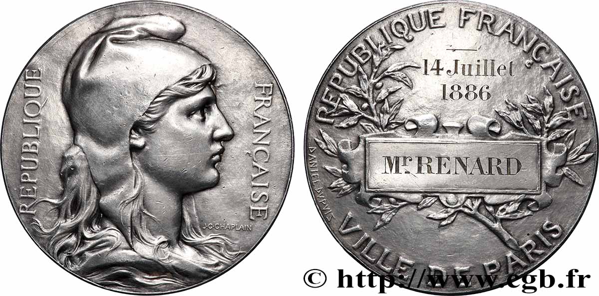 DRITTE FRANZOSISCHE REPUBLIK Médaille, Ville de Paris SS/fVZ