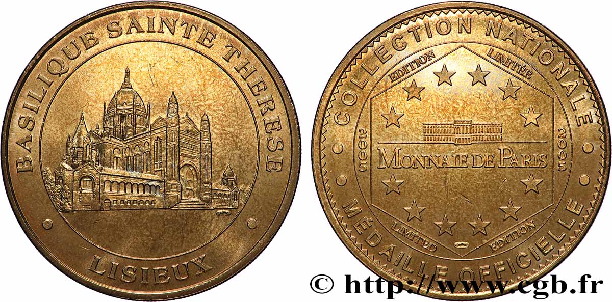 MÉDAILLES TOURISTIQUES Médaille touristique, Basilique Sainte-Thérèse, Lisieux SUP