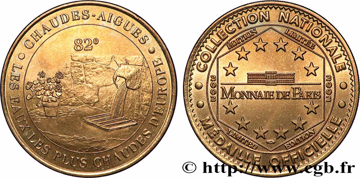 TOURISTIC MEDALS Médaille touristique, Chaudes-Aigue, Cantal EBC