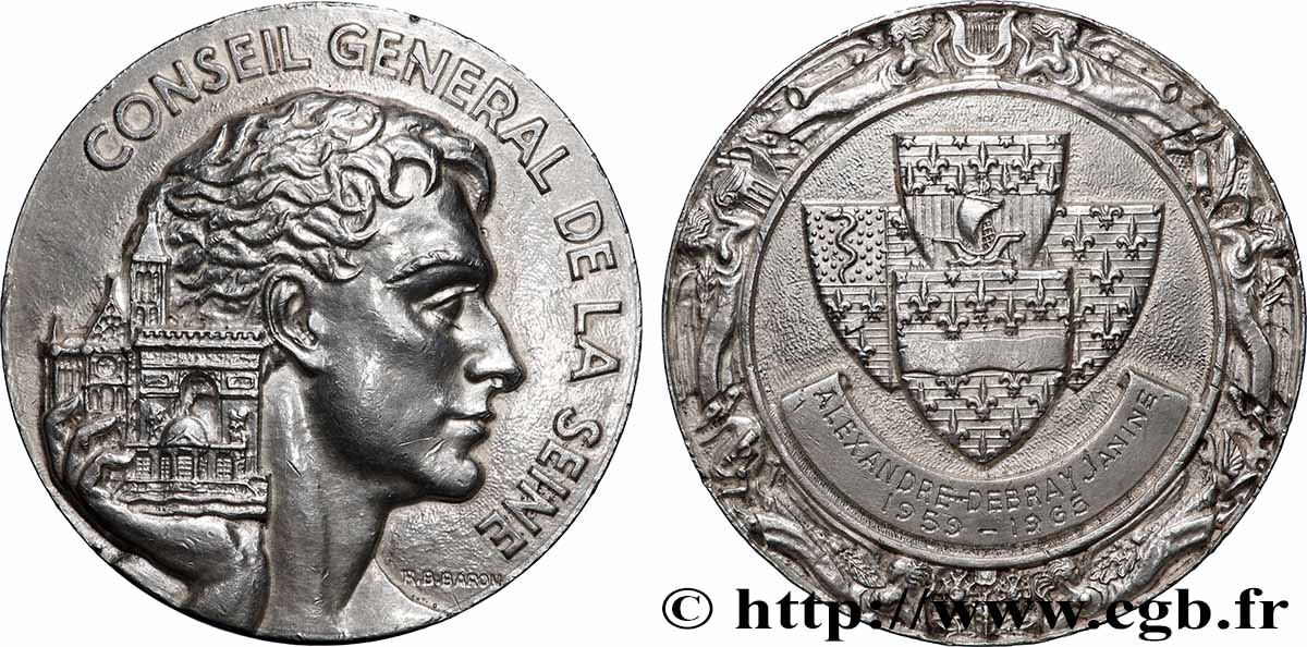 V REPUBLIC Médaille, Conseil général de Paris AU