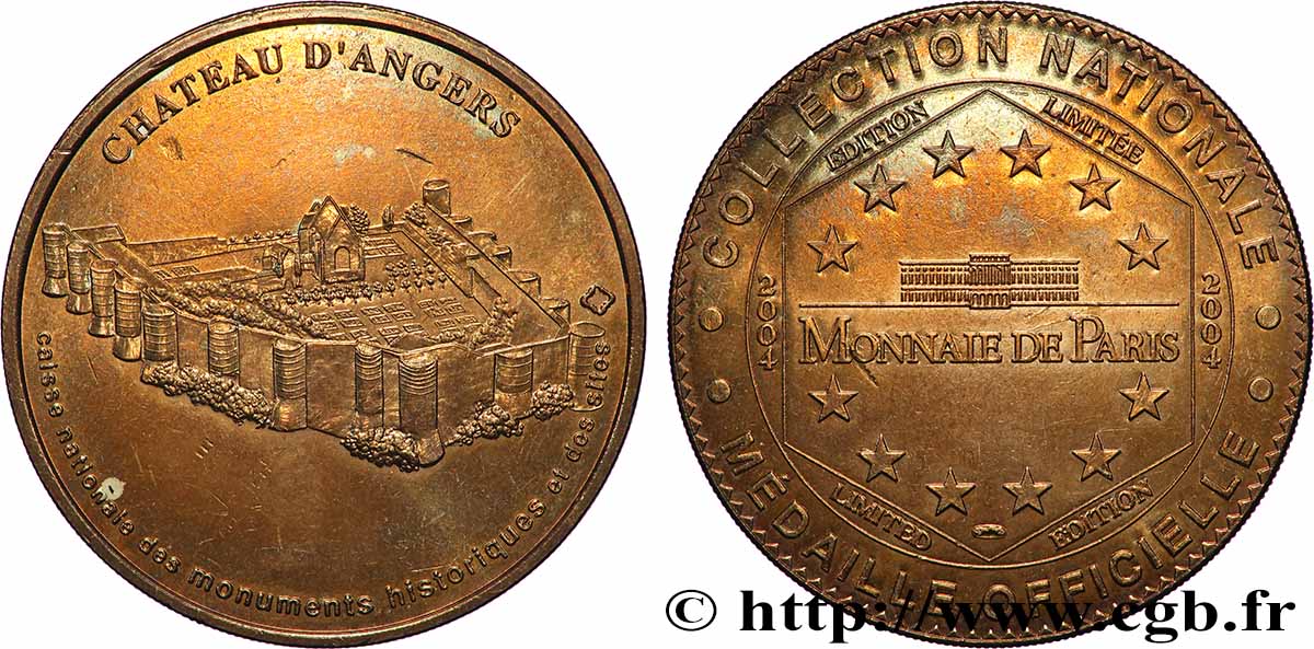 MÉDAILLES TOURISTIQUES Médaille touristique, Château d’Angers TTB+