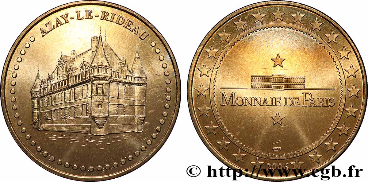 TOURISTIC MEDALS Médaille touristique, Azay-le-Rideau MBC+