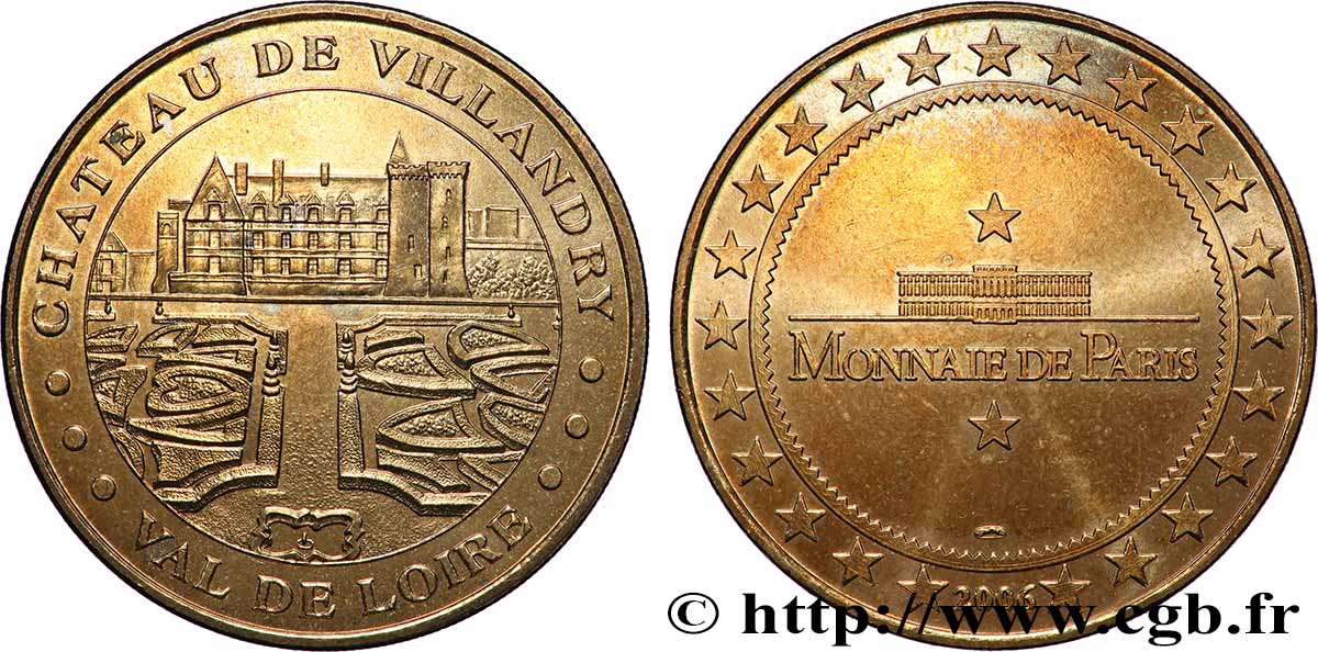 MÉDAILLES TOURISTIQUES Médaille touristique, Château de Villandry TTB+