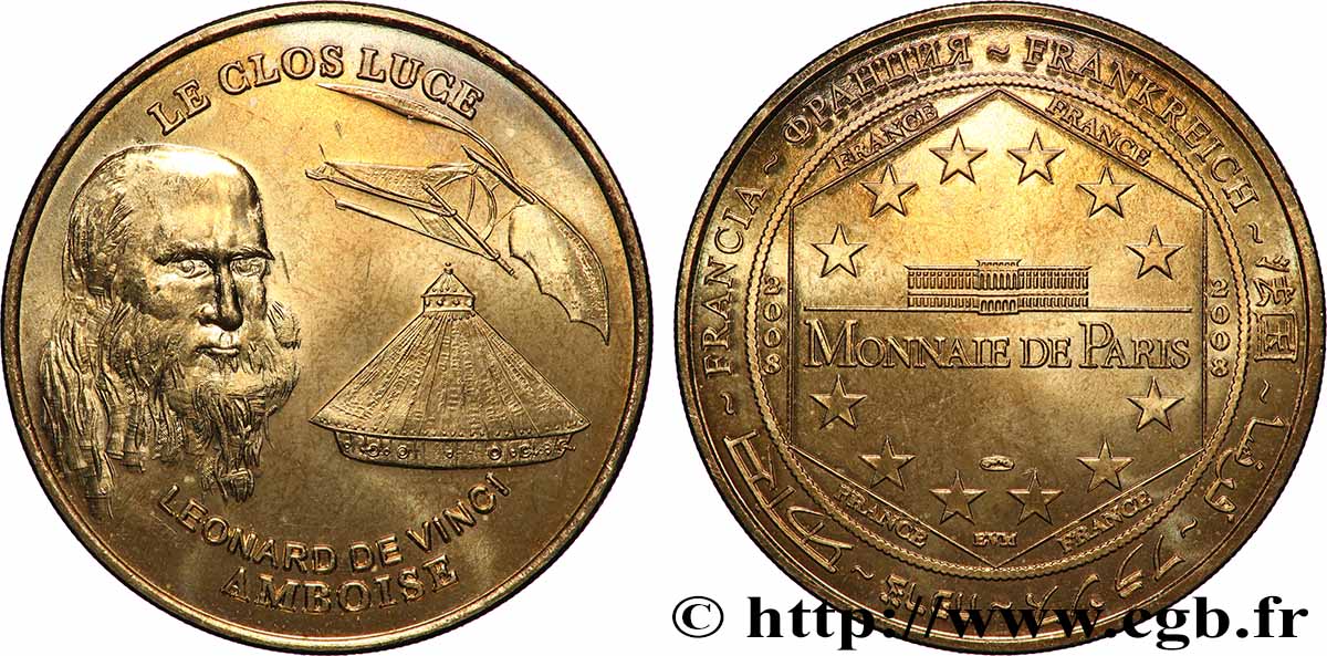 MÉDAILLES TOURISTIQUES Médaille touristique, Le Clos-Lucé, Amboise TTB+