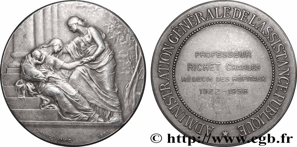 QUATRIÈME RÉPUBLIQUE Médaille, Administration générale de l’Assistance publique TTB+