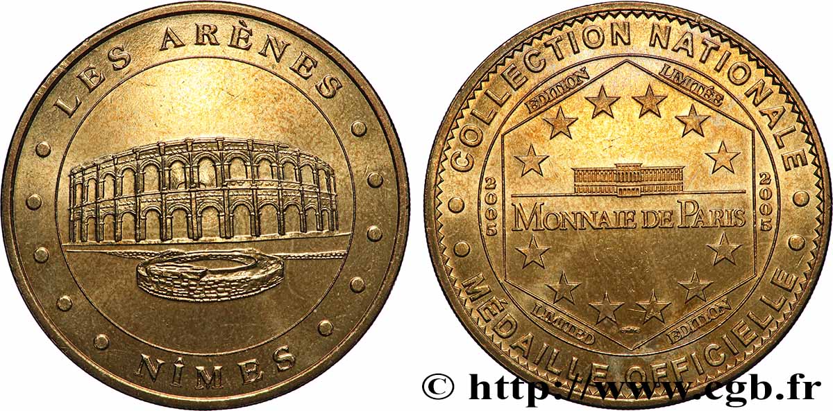 MÉDAILLES TOURISTIQUES Médaille touristique, Les arènes de Nîmes TTB+