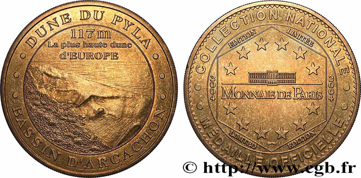 MÉDAILLES TOURISTIQUES Médaille touristique, Dune du Pyla TTB+