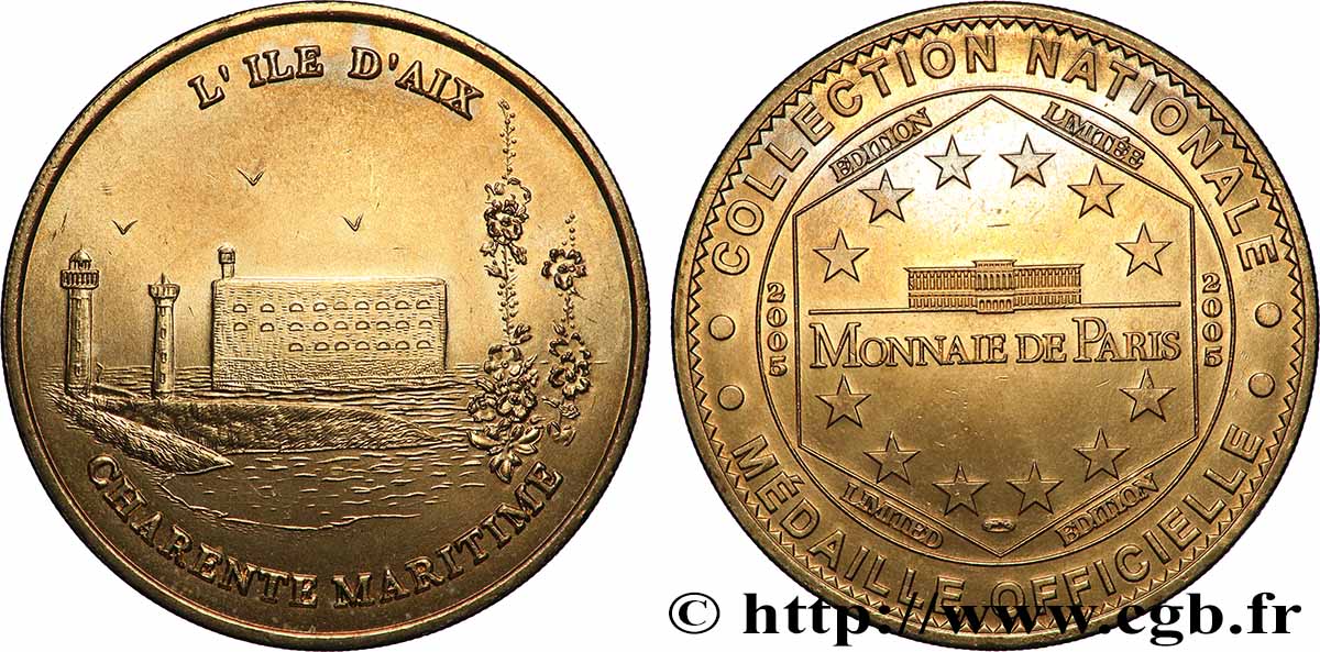 TOURISTIC MEDALS Médaille touristique, Île d&nbsp;Aix fVZ