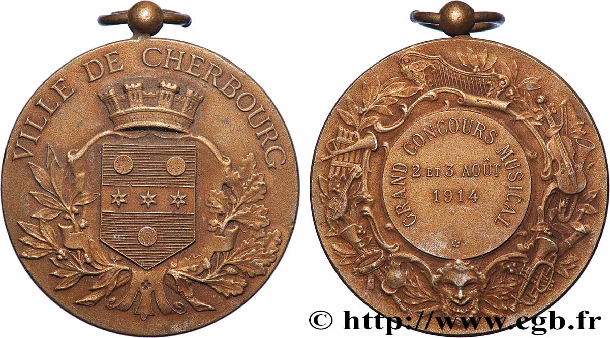 TROISIÈME RÉPUBLIQUE Médaille, Grand concours musical TTB