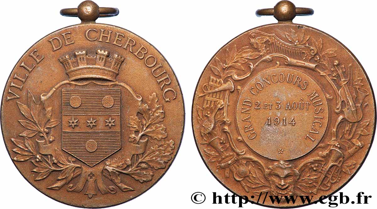 TROISIÈME RÉPUBLIQUE Médaille, Grand concours musical TTB