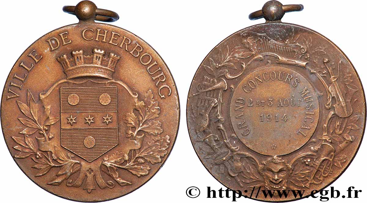 TROISIÈME RÉPUBLIQUE Médaille, Grand concours musical TTB