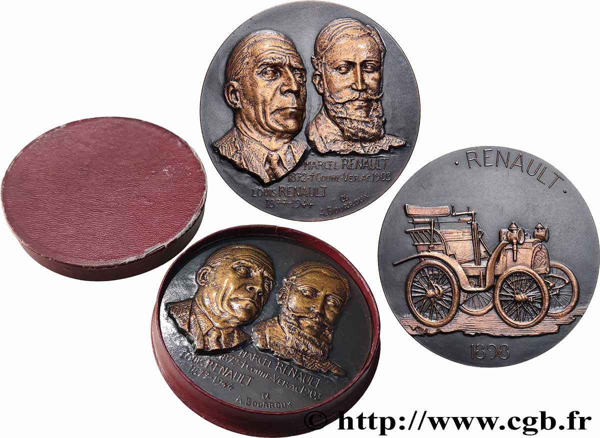 CINQUIÈME RÉPUBLIQUE Médaille, Renault, Marcel et Louis Renault SUP