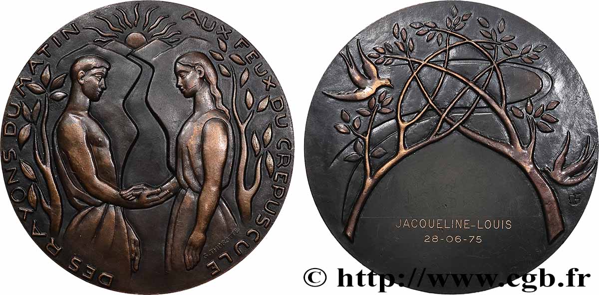 AMOUR ET MARIAGE Médaille de mariage EBC