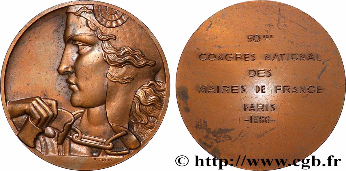 V REPUBLIC Médaille, 50e congrès national des maires de France AU