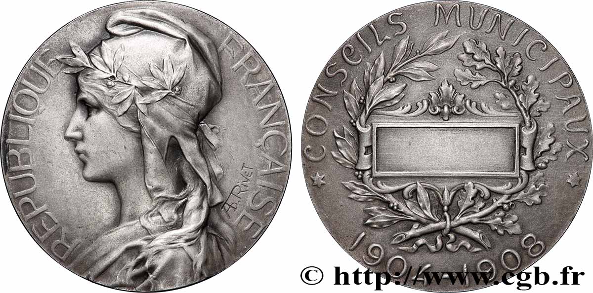 TERZA REPUBBLICA FRANCESE Médaille, Conseils municipaux SPL