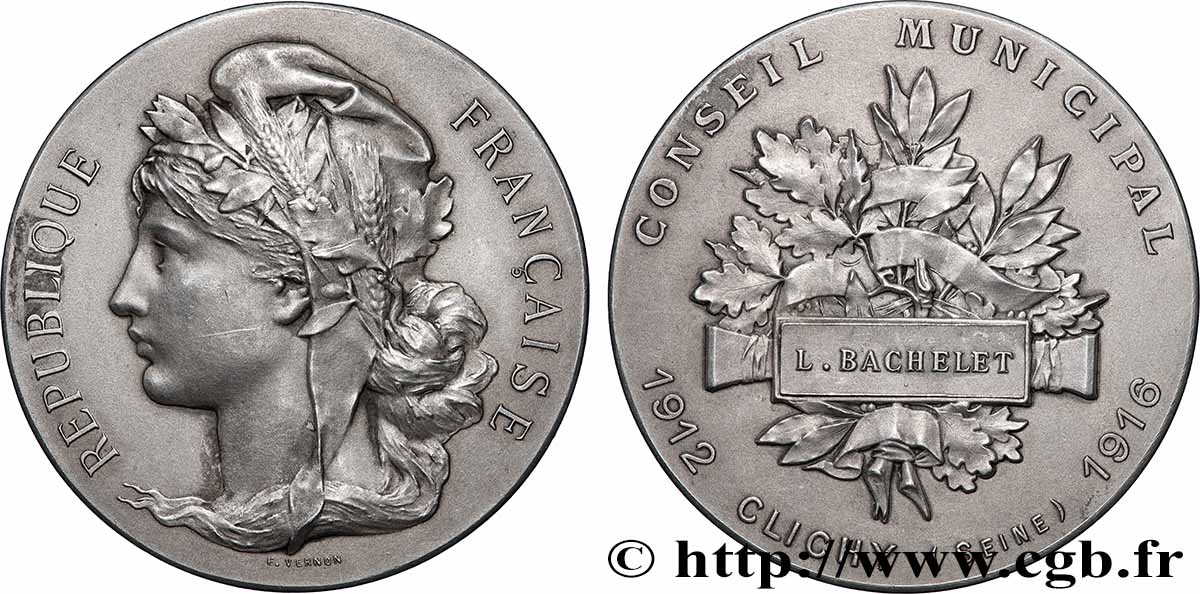 TROISIÈME RÉPUBLIQUE Médaille, Conseil Municipal TTB+/SUP