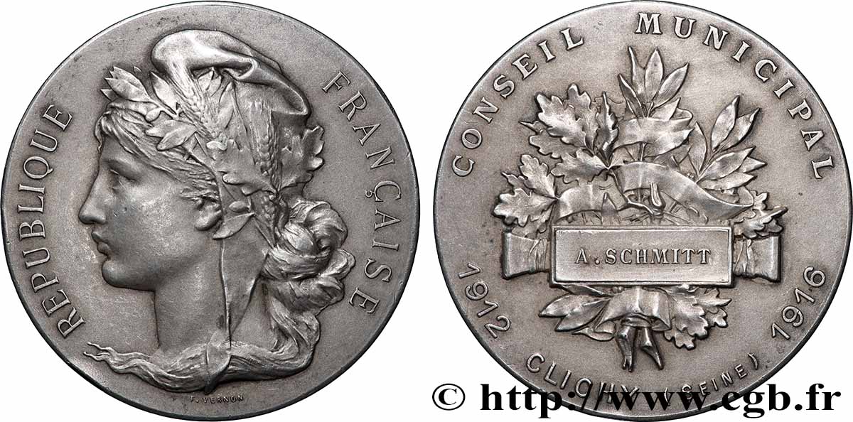 TROISIÈME RÉPUBLIQUE Médaille, Conseil Municipal TTB+