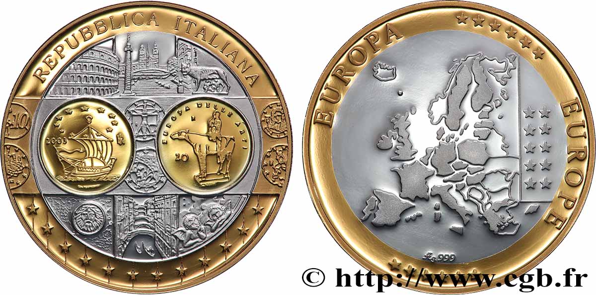 V REPUBLIC Médaille, Europe, République d’Italie MS
