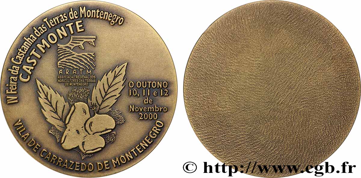 PORTUGAL Médaille, Foire aux châtaignes au Monténégro TTB+