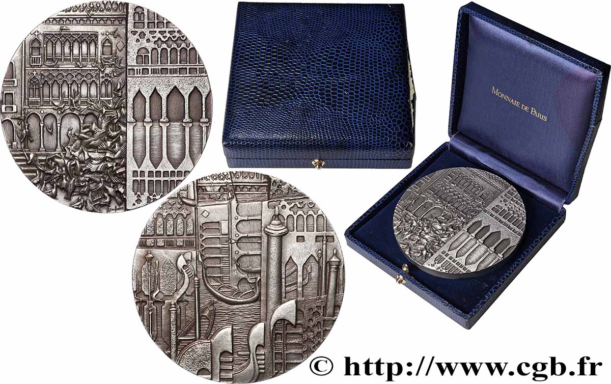 CINQUIÈME RÉPUBLIQUE Médaille, Venise par Thérèse Dufresne, refrappe SUP