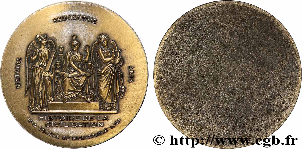 ACADÉMIES ET SOCIÉTÉS SAVANTES Médaille, Cercle du Bibliophile AU
