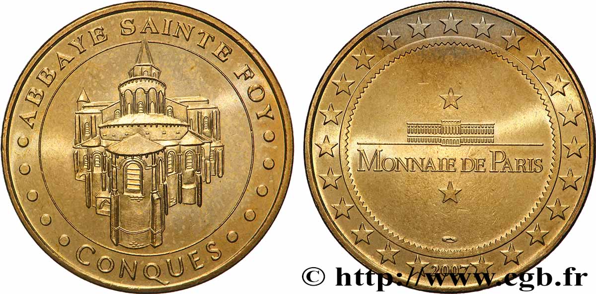 MÉDAILLES TOURISTIQUES Médaille touristique, Abbaye Sainte-Foy, Conques TTB+