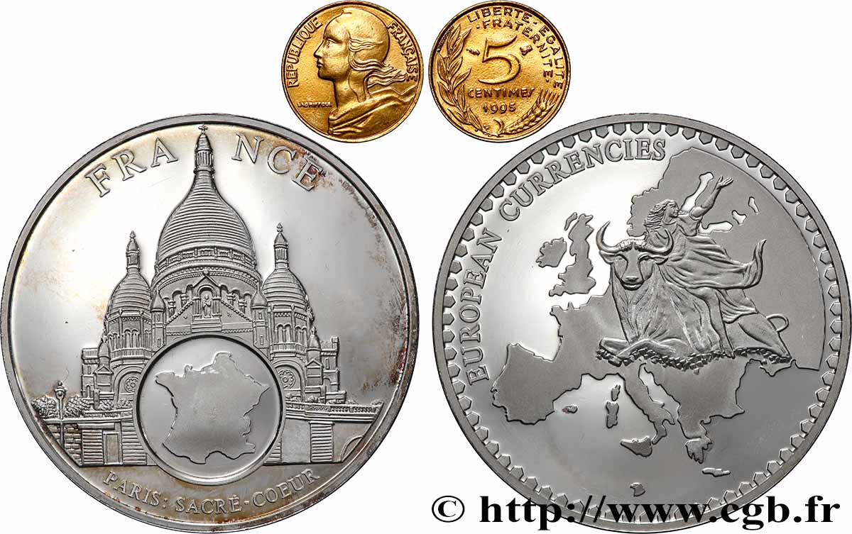 EUROPE Médaille, European Currencies, France TTB+