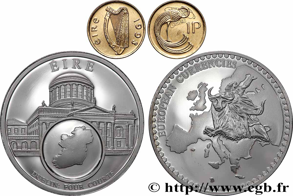 EUROPA Médaille, European Currencies, Irlande MBC+