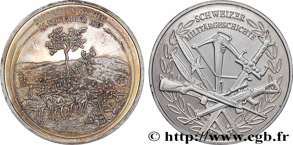 SUISSE Médaille, La guerre de Sonderbund TTB+