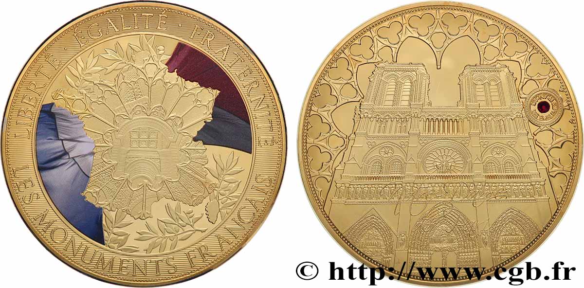 V REPUBLIC Médaille, Notre Dame de Paris Proof set