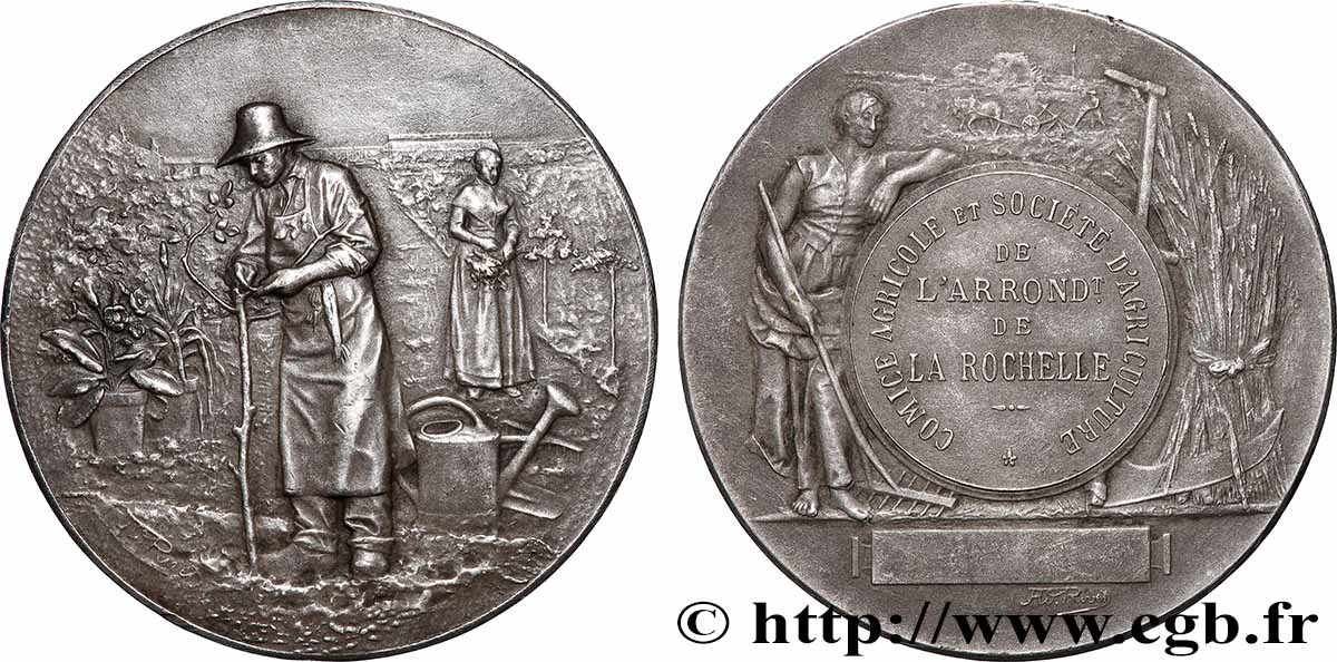 TROISIÈME RÉPUBLIQUE Médaille, Comice agricole et société d’agriculture TTB+