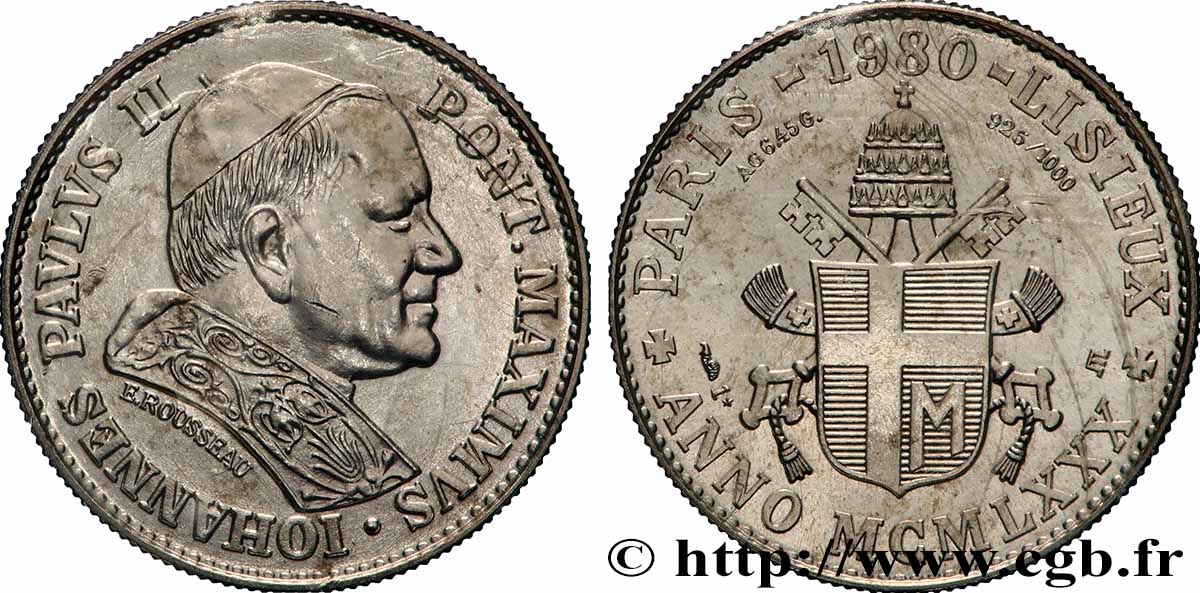 JEAN-PAUL II (Karol Wojtyla) Médaille, Visite à Lisieux SPL