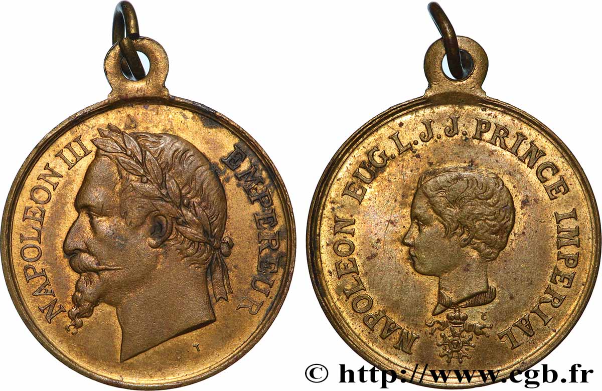 SECONDO IMPERO FRANCESE Médaille, Baptême du prince impérial q.SPL