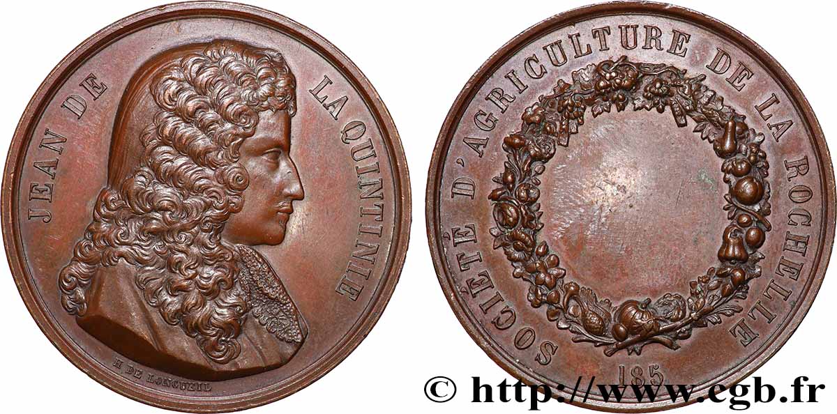 SOCIÉTÉS D&nbsp;AGRICULTURE, HORTICULTURE, PÊCHE ET CHASSE Médaille, Société d’horticulture de La Rochelle SUP/TTB+