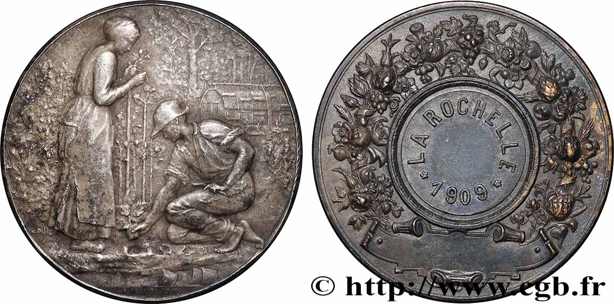 TROISIÈME RÉPUBLIQUE Médaille, Horticulture TTB