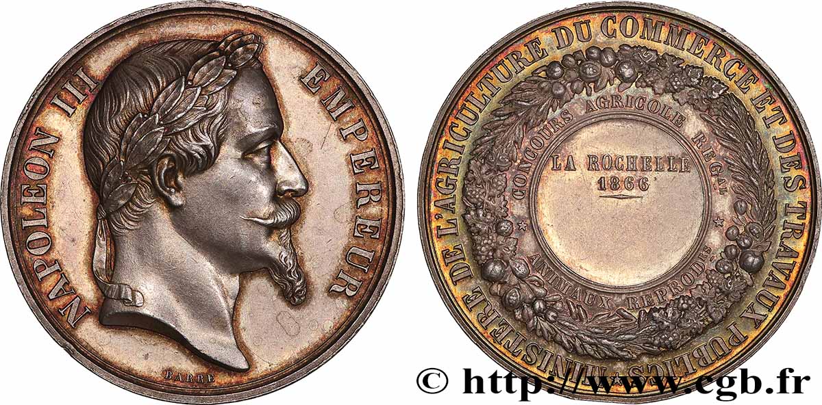 SECOND EMPIRE Médaille, Concours régional agricole, animaux reproducteurs SUP