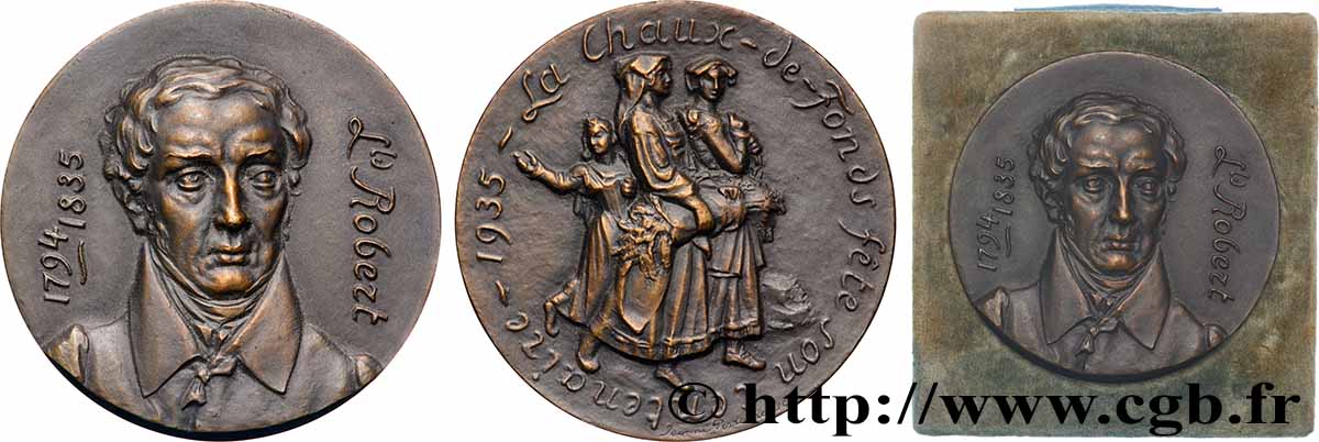 ARTISTES : GRAVEURS, PEINTRES, SCULPTEURS Médaille, Louis Léopold Robert, centenaire de son décès fVZ