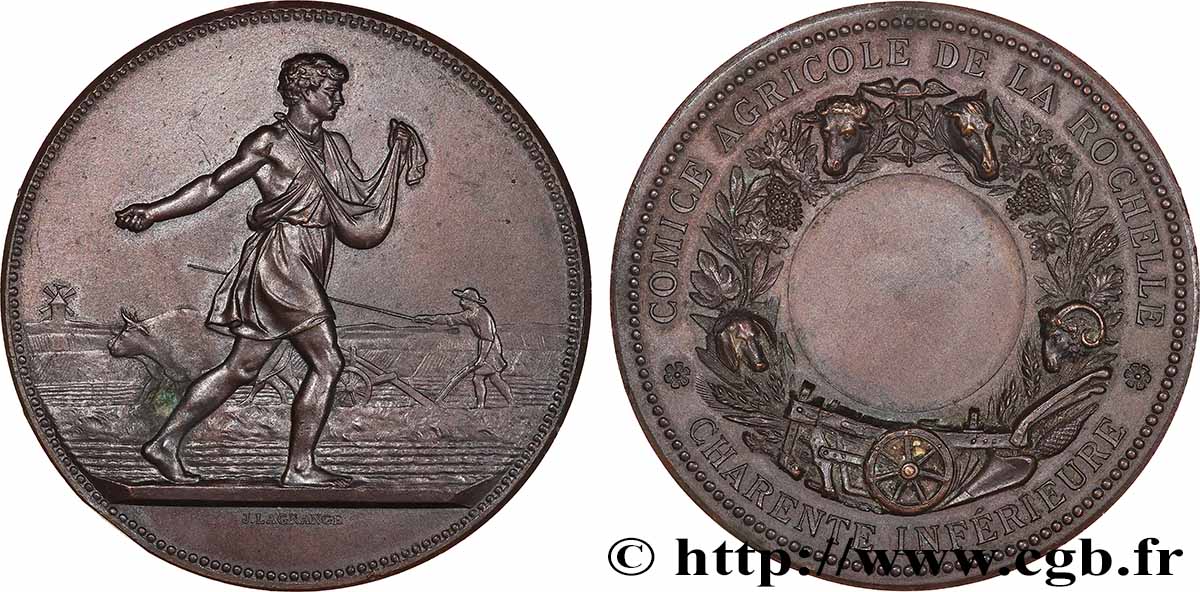 SOCIÉTÉS D&nbsp;AGRICULTURE, HORTICULTURE, PÊCHE ET CHASSE Médaille, Comice agricole TTB+
