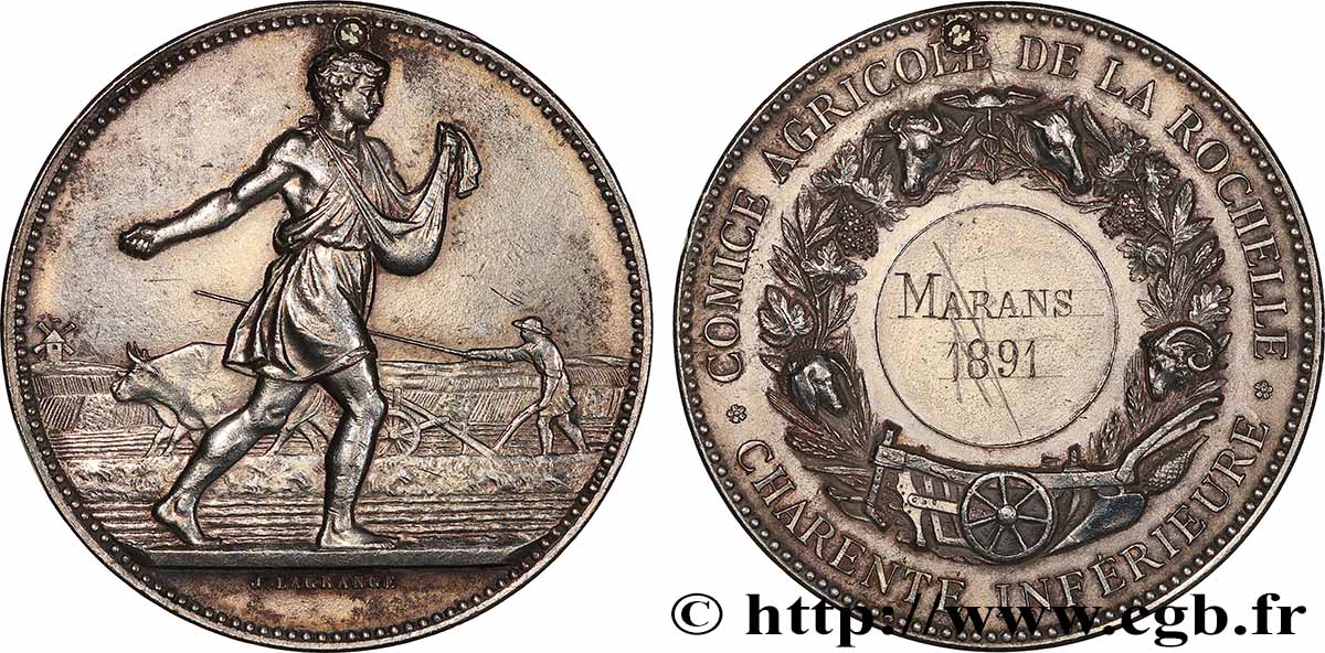 TROISIÈME RÉPUBLIQUE Médaille, Comice agricole TTB