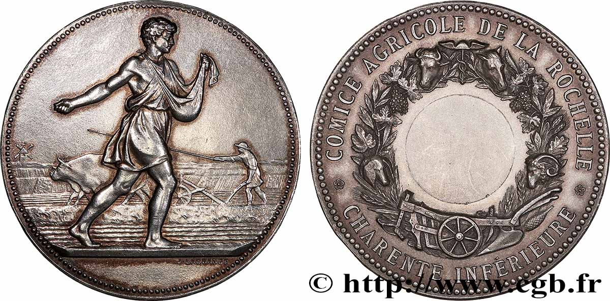 SOCIÉTÉS D&nbsp;AGRICULTURE, HORTICULTURE, PÊCHE ET CHASSE Médaille, Comice agricole TTB+
