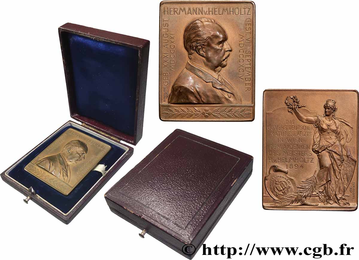 SCIENCES & SCIENTIFIQUES Plaquette, Hermann von Helmholtz TTB+