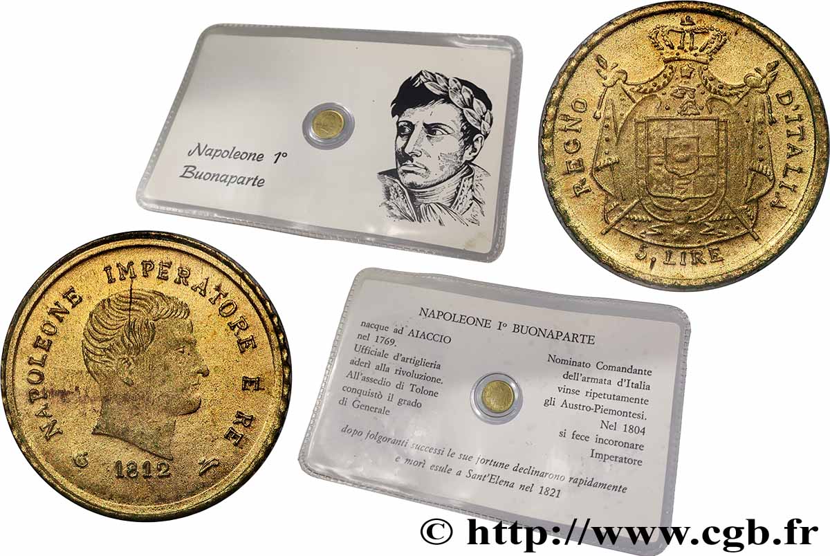 ITALIE - ROYAUME D&nbsp;ITALIE - NAPOLÉON Ier Médaille, 5 lira SPL