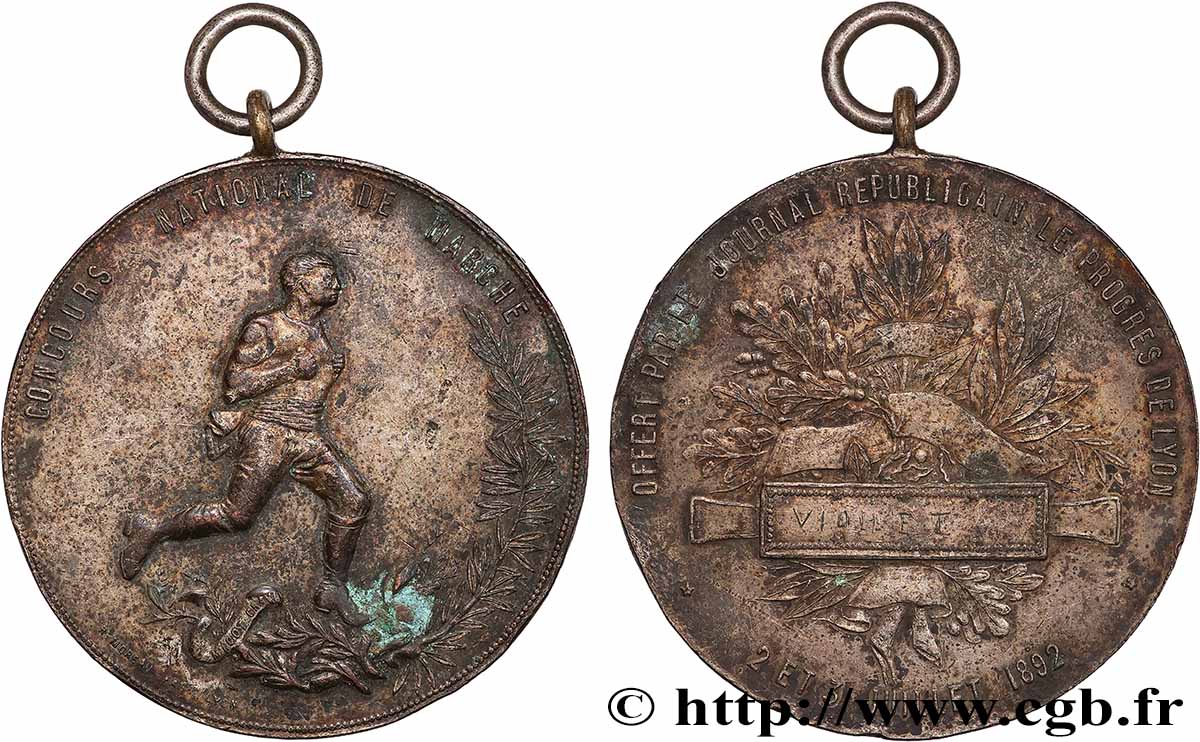 III REPUBLIC Médaille, Concours nationale de marche VF